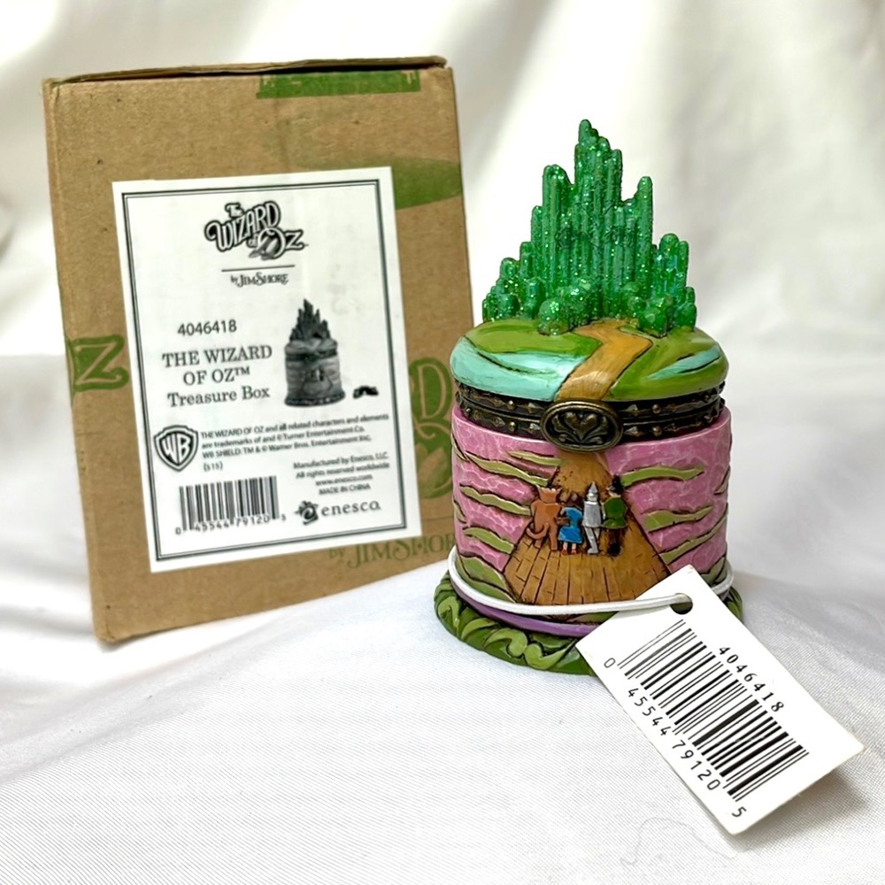 JIM SHORE The Wizard Of Oz Treasure Box 4046418 Yellow Brick Road EUC